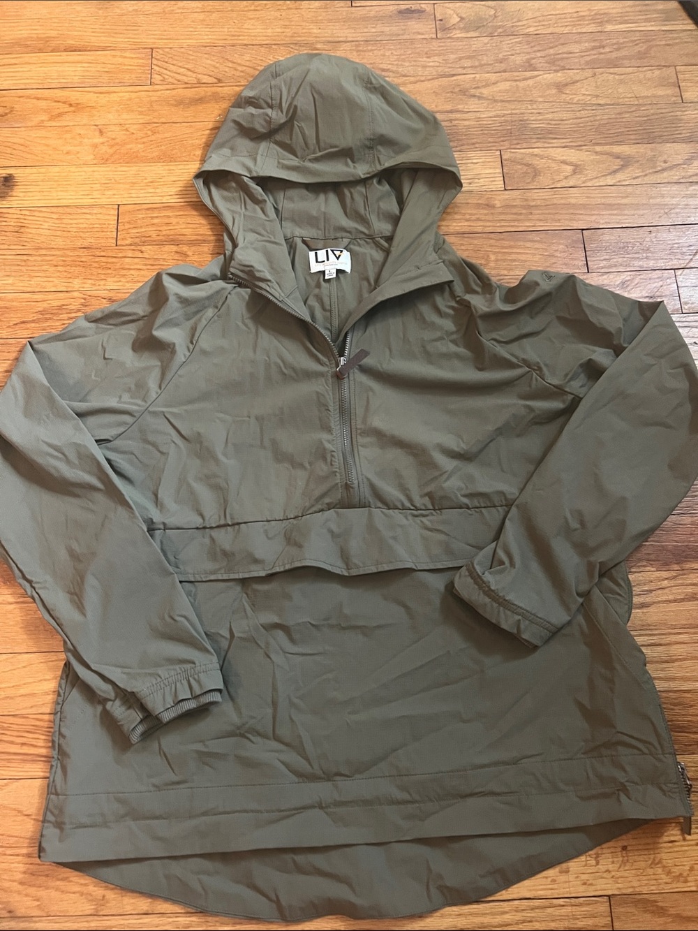 LIV Olive Green Hooded Anorak Jacket